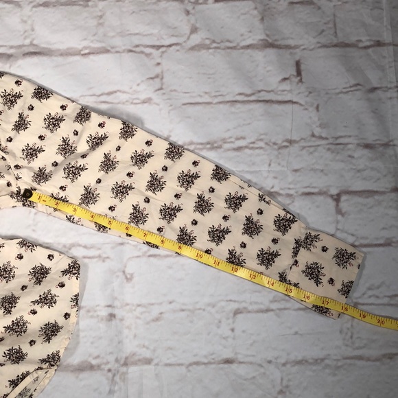 Fossil brand button down long sleeve shirt Size Medium Creme Brown - Picture 6 of 9